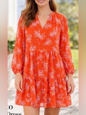 Vince Camuto Floral Tiered Mini Dress